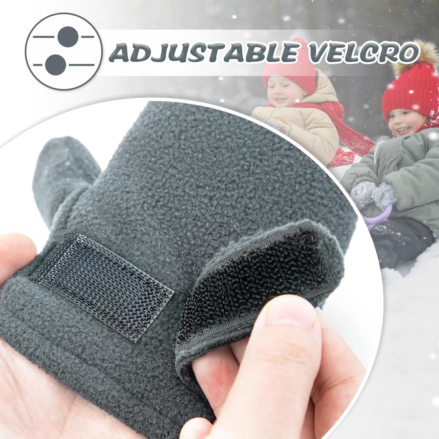 Baby Toddler Winter Mittens Girls Warm Fleece Lined Gloves Kids Sherpa Lined Mittens for Boys